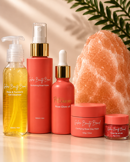 Galore Beauty Brand RoseGalore Skincare Kit – rose clay mask, rose water toner and glow oil bundle