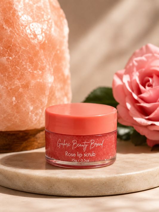 Galore Beauty Brand rose lip scrub - heals dry and crack lips- natural lip plumper