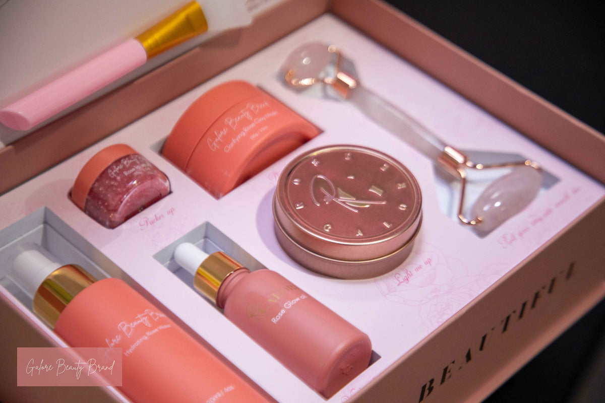 Galore Beauty  Brand complete rose skincare routine set – fades dark spots and brightens skin naturally