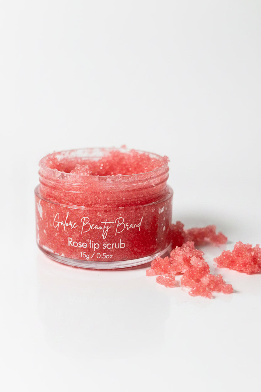 Galore Beauty Brand Lip Scrub - natural lip scrub exfoliant and plumper for dry and cracked lips