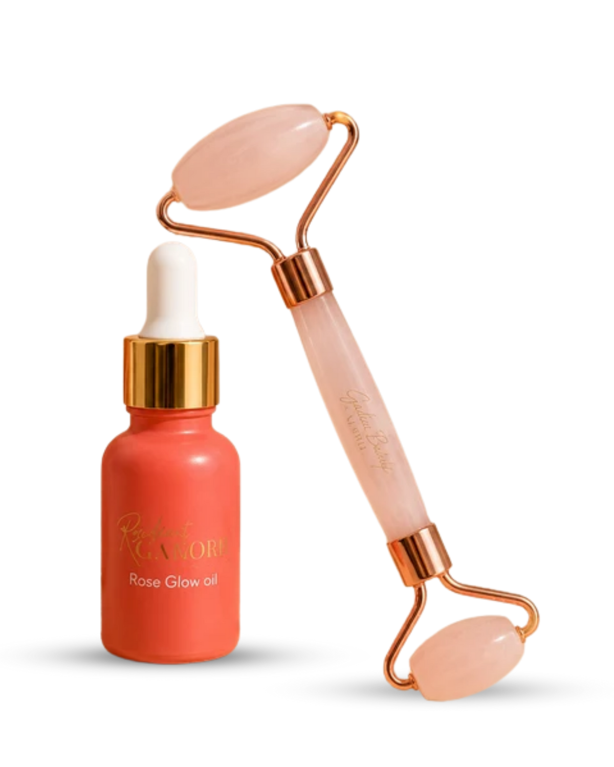 Rose Glow Oil + Rose Quartz Face Roller DUO