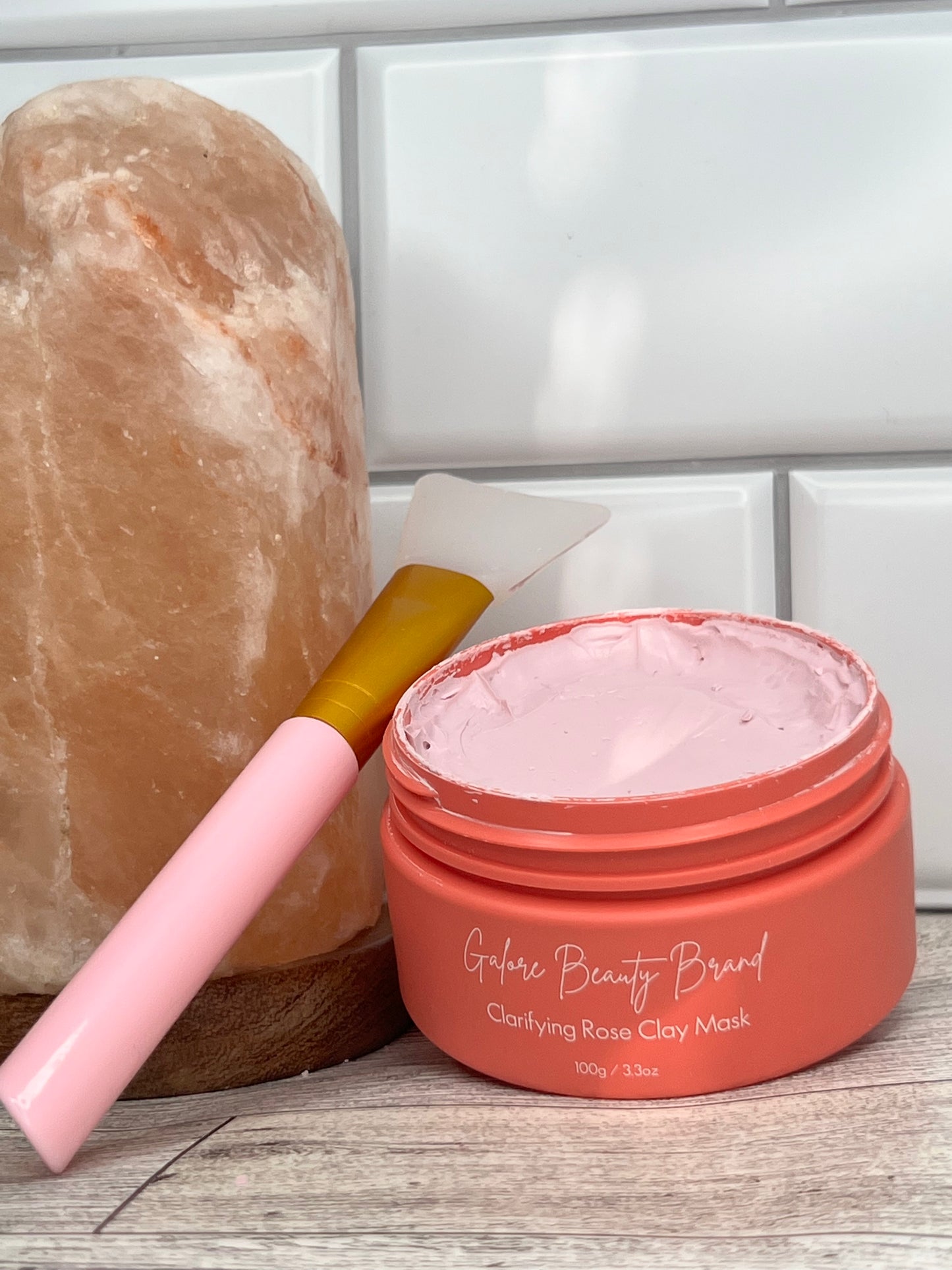 Clarifying Rose Clay Mask 3.3oz by Galore Beauty Brand – pink Australian clay face mask